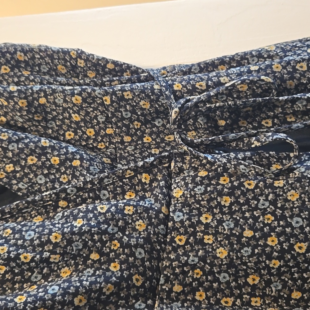 Abercrombie & Fitch Navy Floral Midi Dress - Picture 6 of 13